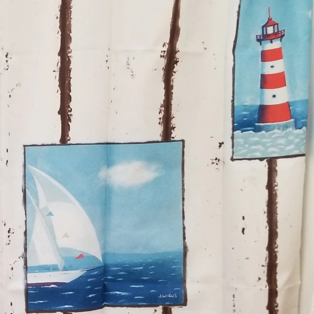 For The Bath Costal Scenes Shower Curtain